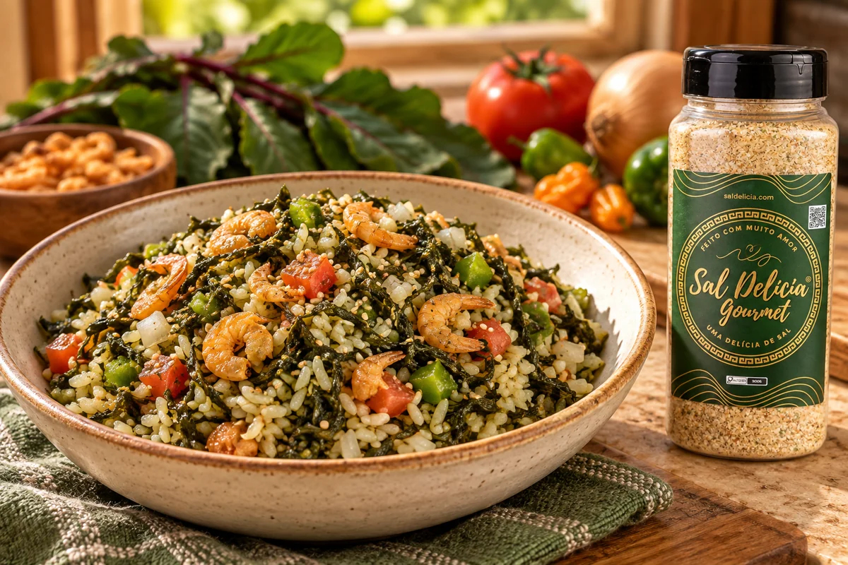 Ilustração do prato: Arroz de cuxá