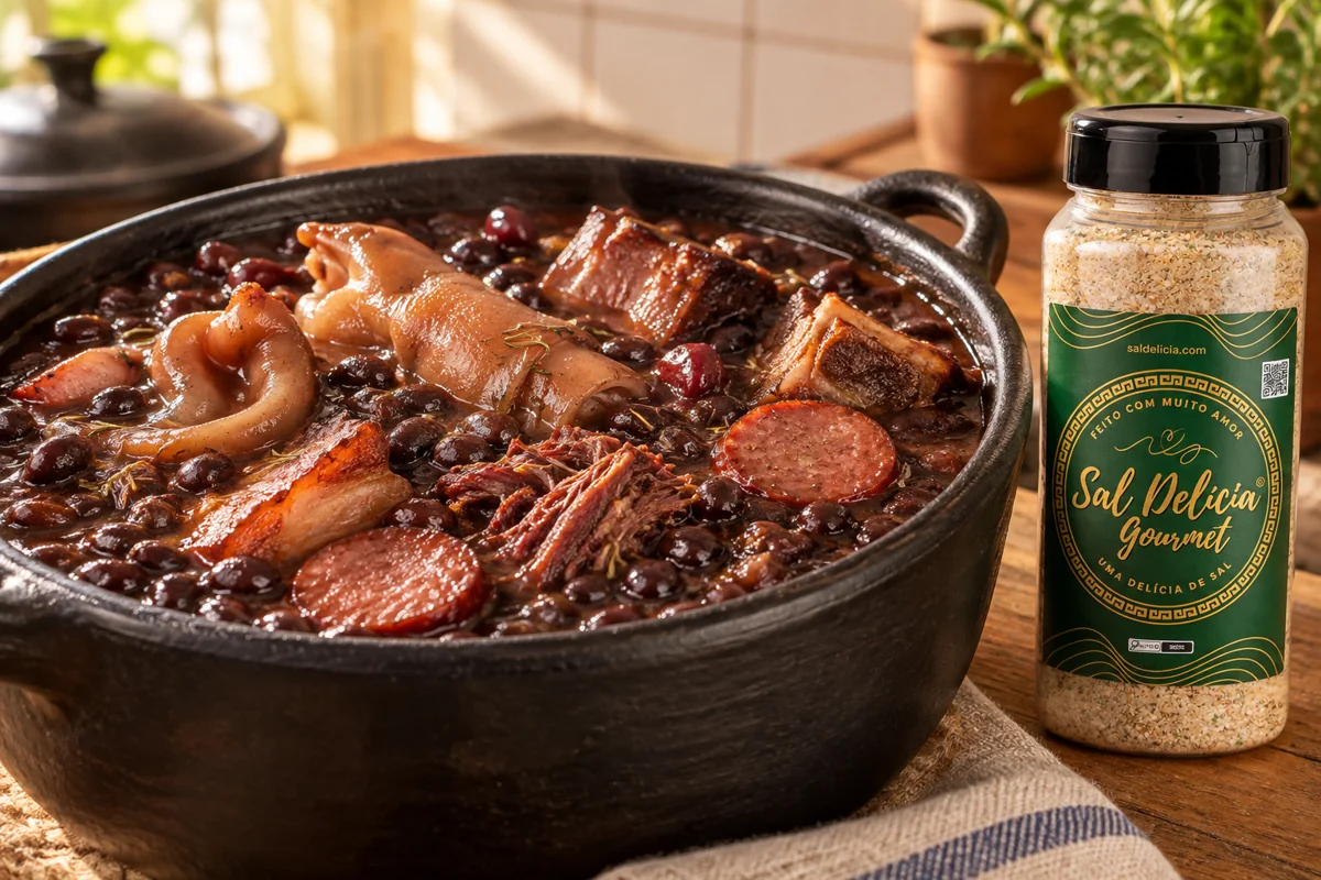 Ilustração do prato: Feijoada nordestina