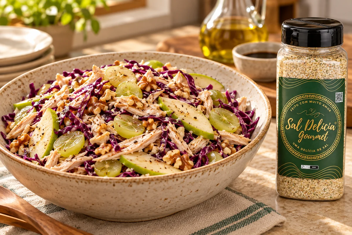 Ilustração do prato: Salada de frango com repolho