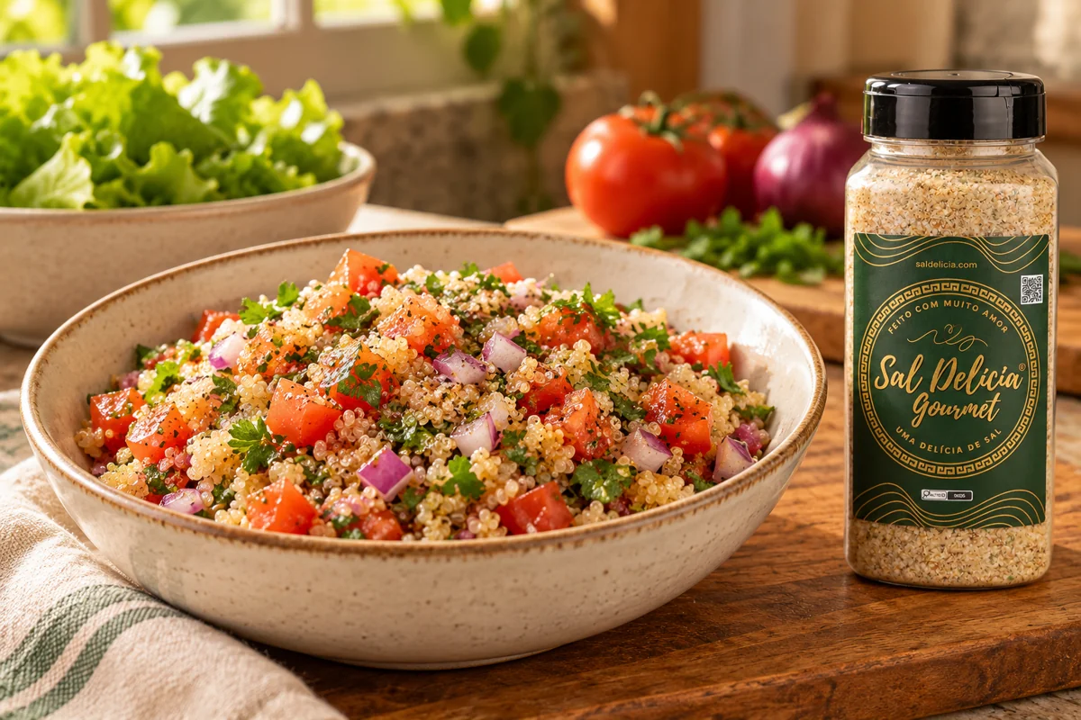 Ilustração do prato: Salada de quinoa com tomate