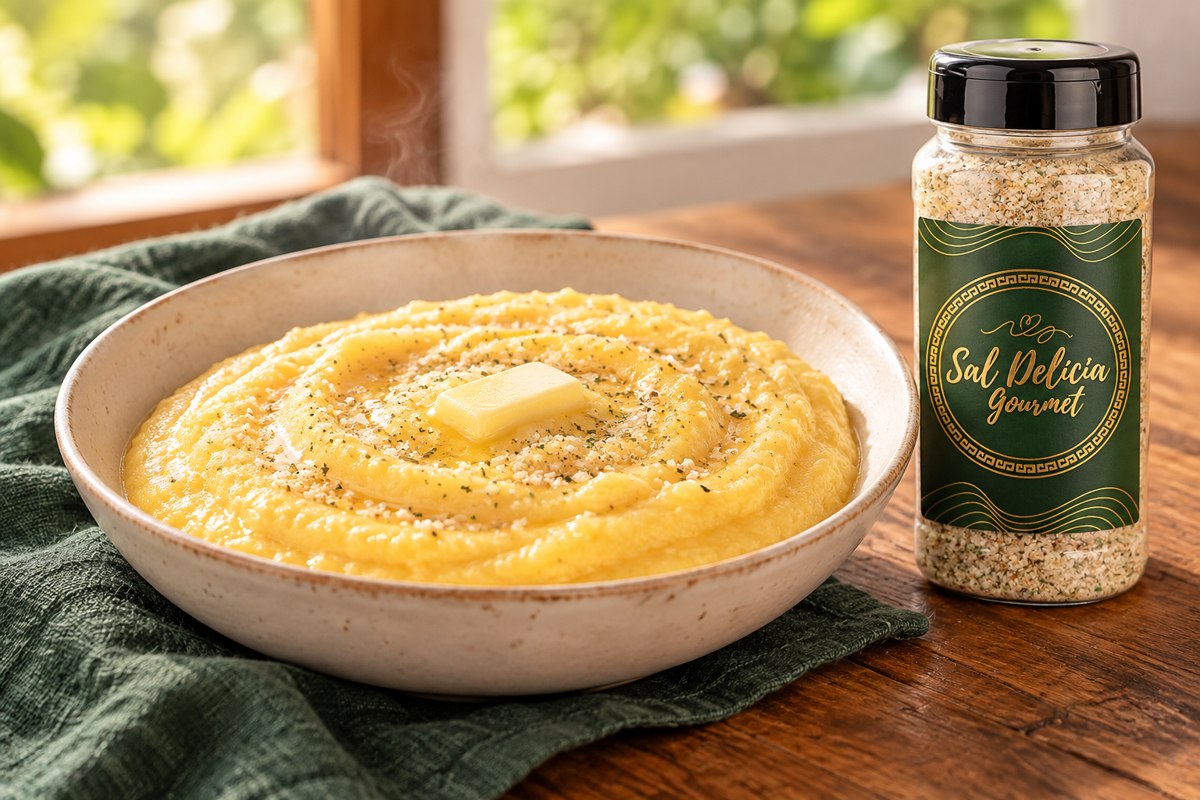 Ilustração do prato: Polenta cremosa simples